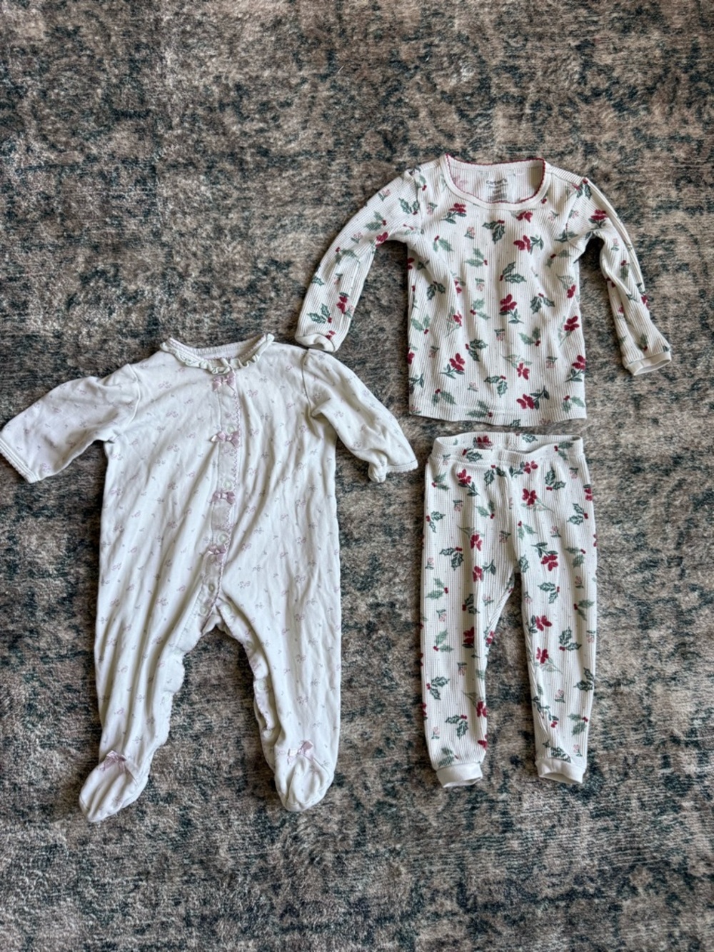 Baby Girl Floral Pajamas Bundle 9-12